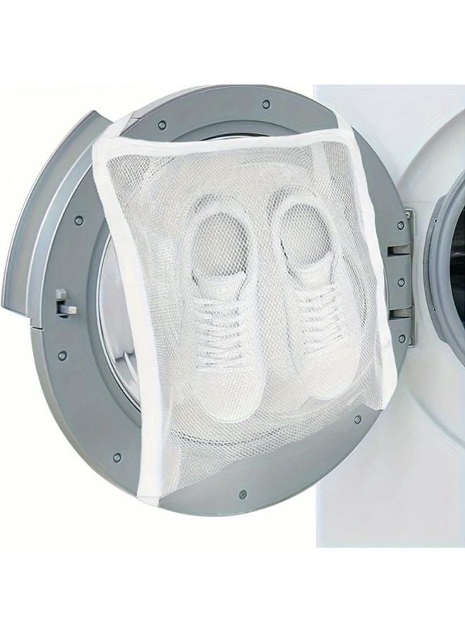 Large Mesh Laundry Bag For Shoes 40cm X 40cm Durable Quick Dry Anti Deformation Zippered Protective Cover - Image 4