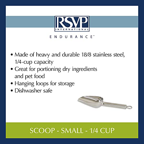 RSVP International Endurance Stainless Steel Measuring Scoop Collection, 0.25-Cup - Image 5