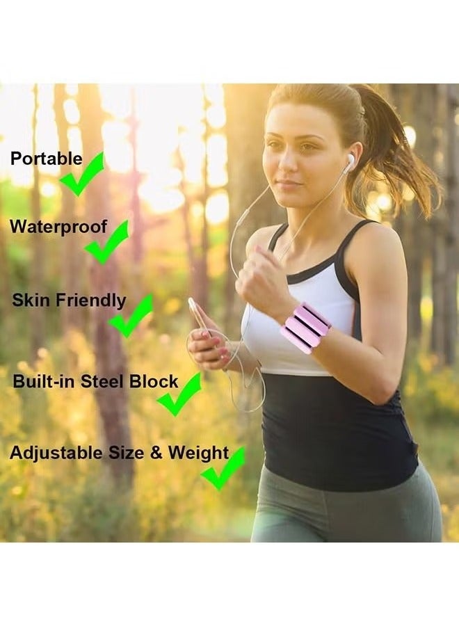 Bukela Adjustable Wearable Wrist and Ankle Weight, 2pcs (1lb Each) Weight-Bearing Wristband Bangles Bracelet for Women Men Kids Home Gym Office Fitness such as Yoga, Pilates, Running, Hiking, boxing, Aerobics  - Image 5