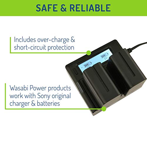 Wasabi Power Battery (2-Pack) and Dual Charger for Sony NP-F950, NP-F960, NP-F970, NP-F975 (L Series) - Image 3
