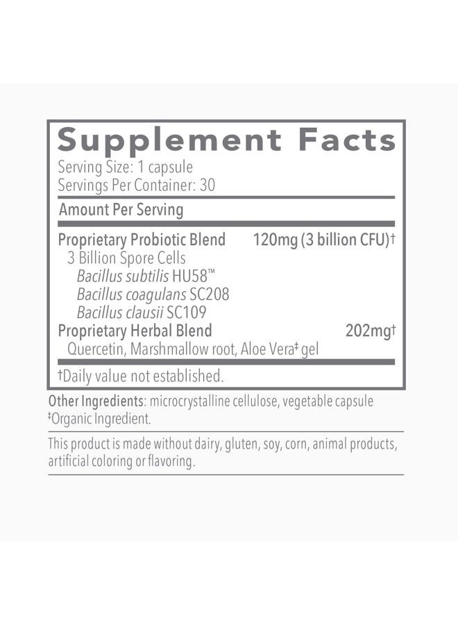Bio-Botanical Research Biocidin Proflora 4R Spore Probiotic - Digestive Health Probiotics for Women & Men - Clinically Researched Bacillus Strains & Organic Aloe, Marshmallow Root for Gut Support (30 Vegan Capsules) - Image 5