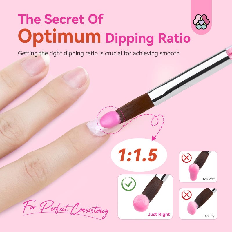 SAVILAND 3pcs Acrylic Nail Brush Set: Size 6,8,12 Professional Nail Brushes for Acrylic Application Acrylic Powder Nail Art Extension & 3D Carving Manicure Tools for Beginners Home DIY - Image 4