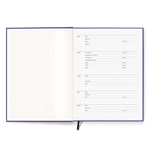 Vela Sciences Advanced S7B-G Expanded ProCover Lab Notebook, 9.25 x 11.75 in (23.5 x 30 cm), 144 Pages, Blue Synthetic Leather, Permanent Bound, 70lb Heavyweight Paper (1-Pack, Dot) - Image 5