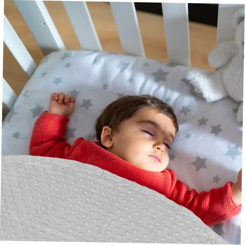 Gray Blue Cotton Swaddle Blanket For Newborns Breathable Comfortable Receiving Blanket - Image 5