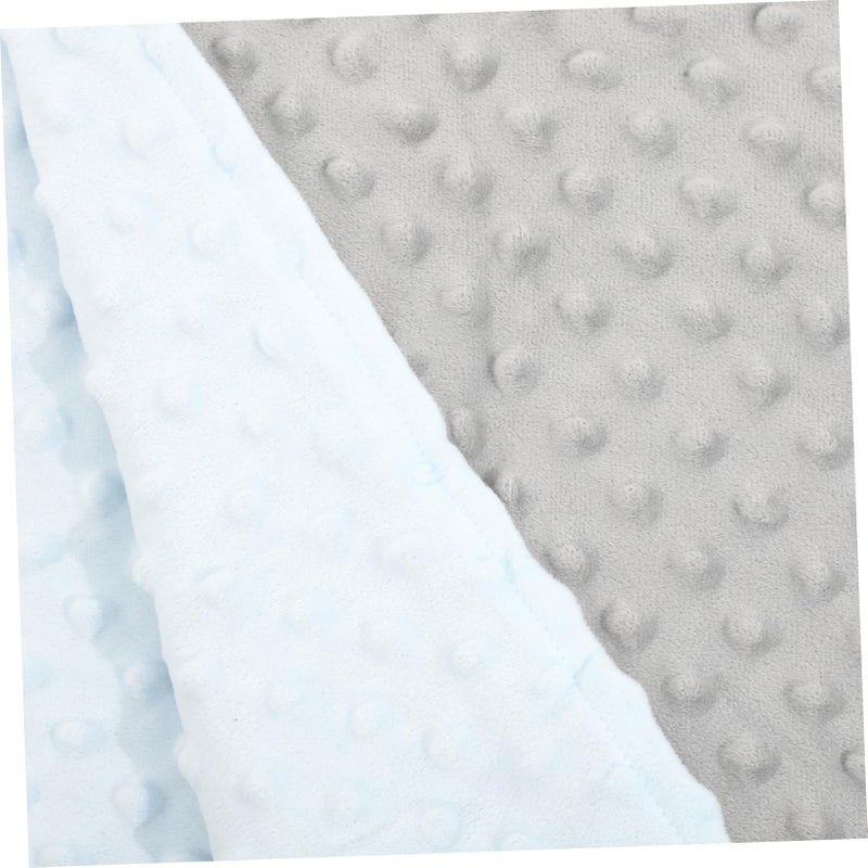 Gray Blue Cotton Swaddle Blanket For Newborns Breathable Comfortable Receiving Blanket - Image 4