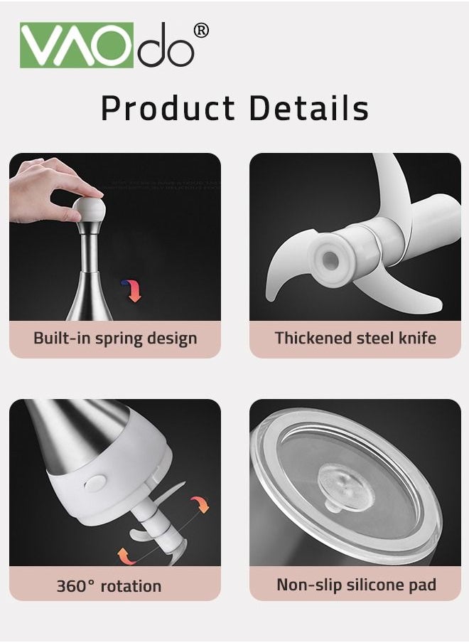 Food Chopper Hand Chopper Dicer Easy to Clean Manual Slap Vegetable Chopper Onion Cutter Garlic Chopper Mincer for Onion Nut Tomato Pepper Celery