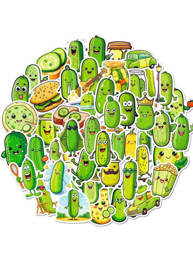 Bluejw 51 Pickled Cucumber Pickle Stickers Fun Pickled Cucumber Graffiti Stickers - Image 1