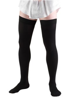 Truform Truform Men's Compression Socks, 20-30 mmHg Thigh Length, Dress Style Over Knee Full Height  - Image 1