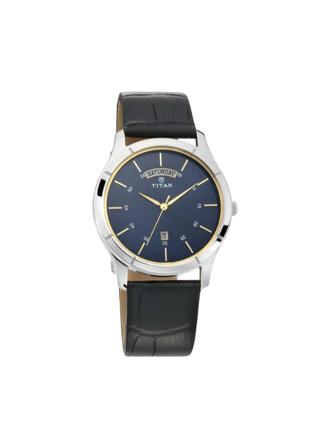 TITAN Men Analog Round Shape Leather Wrist Watch - 1767SL03 - 49.2 Mm - Image 1