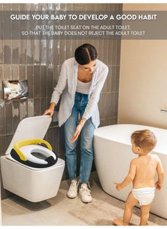 StarAndDaisy Baby Potty Training Seat ; Toddler Toilet Pot ; Toilet Training Chair For Kids ; Toddlerscomfortable Safe Cushioned Potty Seat For Western Toilet0 To 5 Years (Pottyseatyellowblack)  - Image 3