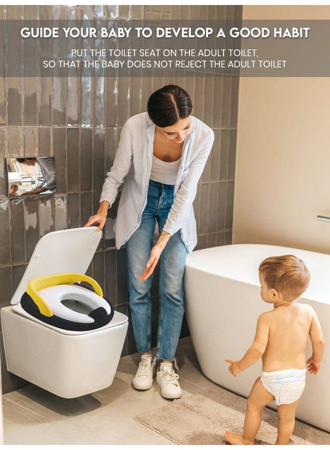 StarAndDaisy Baby Potty Training Seat ; Toddler Toilet Pot ; Toilet Training Chair For Kids ; Toddlerscomfortable Safe Cushioned Potty Seat For Western Toilet0 To 5 Years (Pottyseatyellowblack) - Image 3