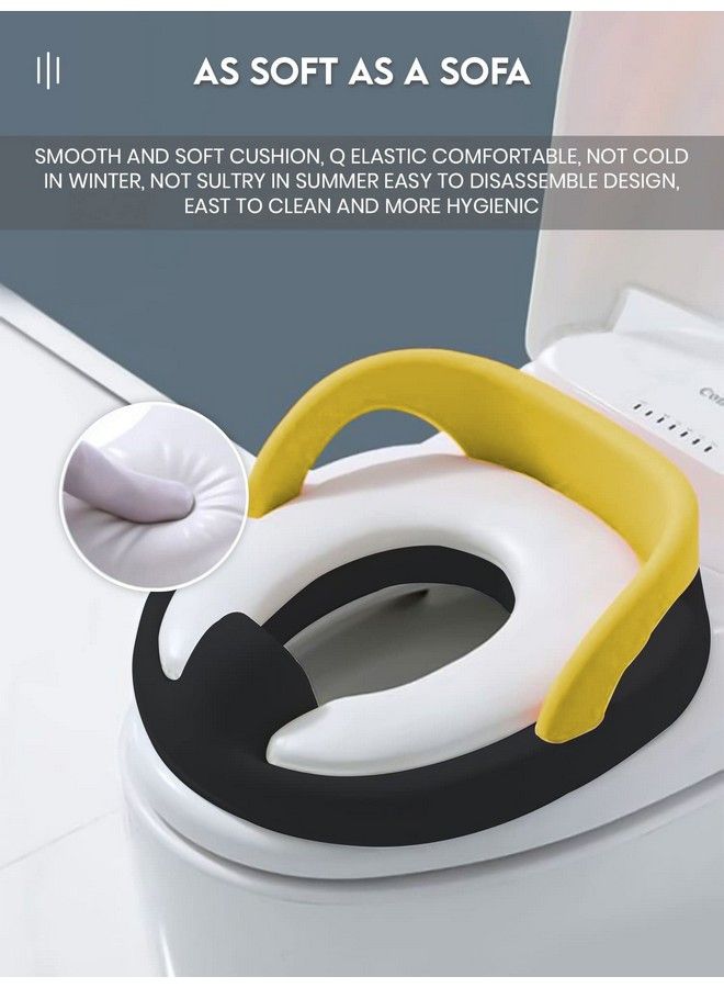 StarAndDaisy Baby Potty Training Seat ; Toddler Toilet Pot ; Toilet Training Chair For Kids ; Toddlerscomfortable Safe Cushioned Potty Seat For Western Toilet0 To 5 Years (Pottyseatyellowblack) - Image 4
