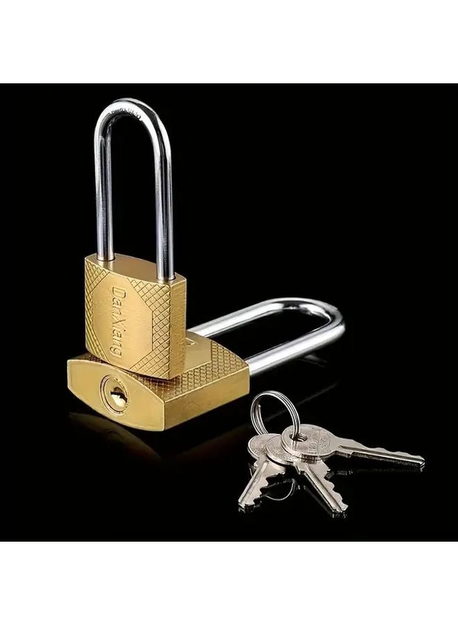 Yellow Compact Portable Lock 0 98in For Home Cabinet Pet Cage Security - Image 2