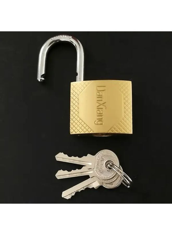 Yellow Compact Portable Lock 0 98in For Home Cabinet Pet Cage Security - Image 3