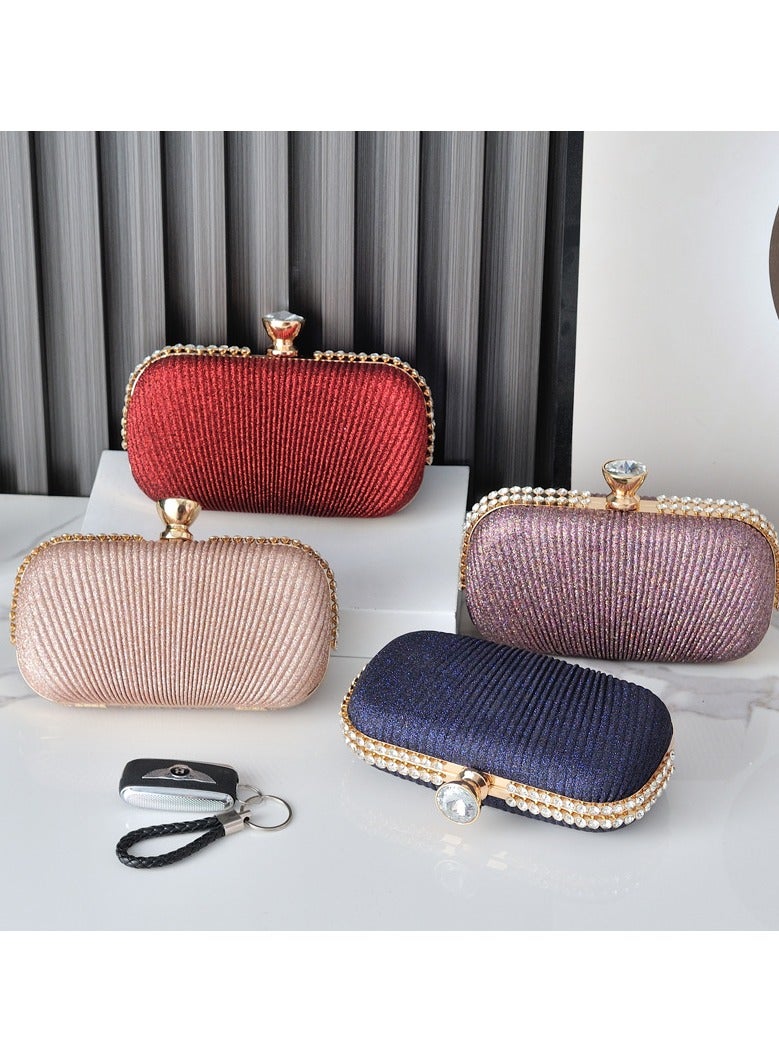Miluraining Women Clutch Bag Evening Bag Purse with rhinestone diamond decoration decoration Small Crossbody Bag Handbag Shoulder Bag Satchel Bags Suitable for Party Prom Wedding - Image 2