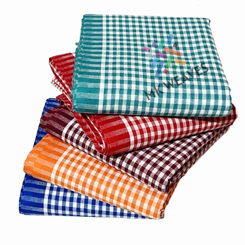 Mk weaves منشفة حمام Mk Weaves 100% قطن 250 GSM Gamcha (30X60 بوصة) XL (عبوة من 5) - Image 3