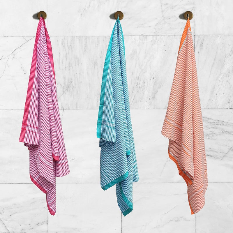 Mk weaves منشفة حمام Mk Weaves 100% قطن 250 GSM Gamcha (30X60 بوصة) XL (عبوة من 5) - Image 5