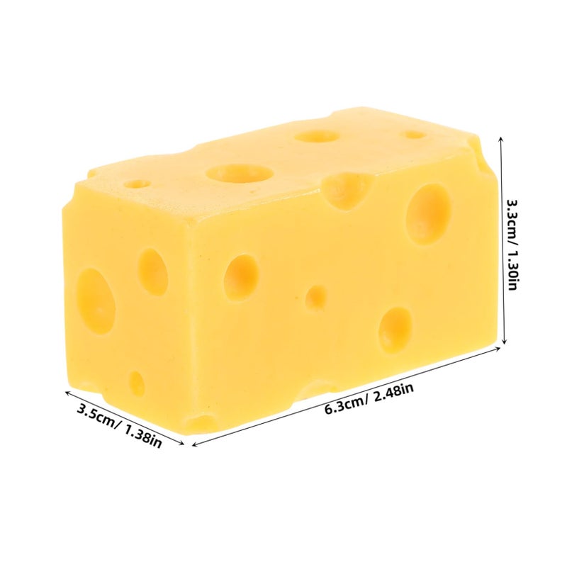 Simulated Cheese Model Faux Food Kitchen Decorative Prop Yellow - Image 3