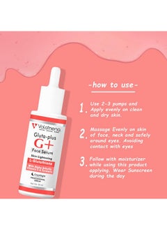 VOLAMENA WITH DEVICE Volamena Gluta-Plus Serum with Glutathione, 30ml - - Skin Brightening & Depigmentation Serum for EvenWith Glutathione For Skin Brightening De pigmentation and Even Skin Tone 30 ml  - Image 4