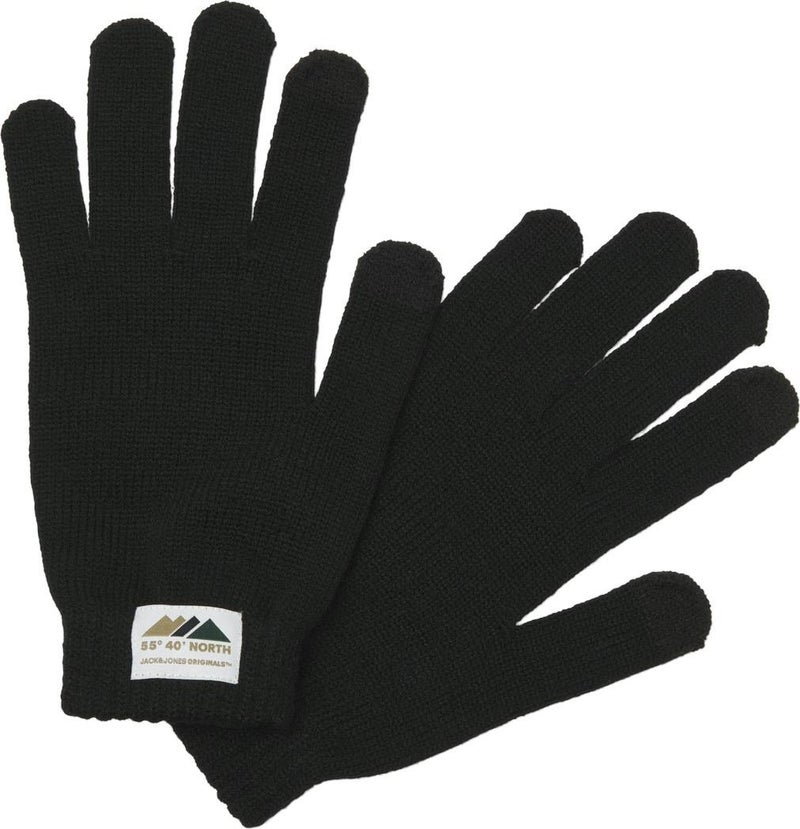 Jack Jones 12263487 Jachill Knitted Gloves Black  - Image 1