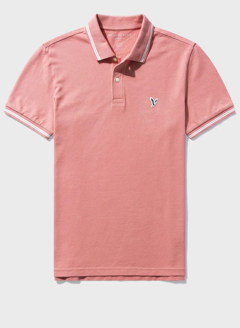 American Eagle Logo Pique Polo