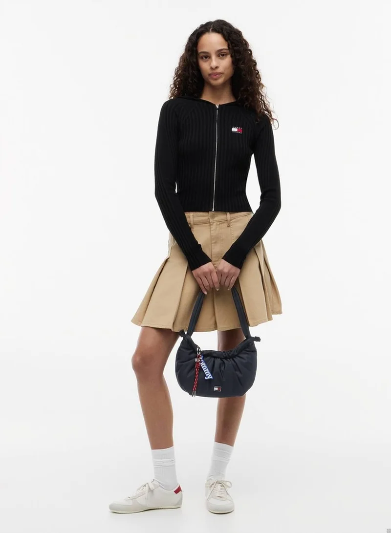 Tommy Jeans Black Multi Charm Drawstring Shoulder Bag for Women | Best Price UAE