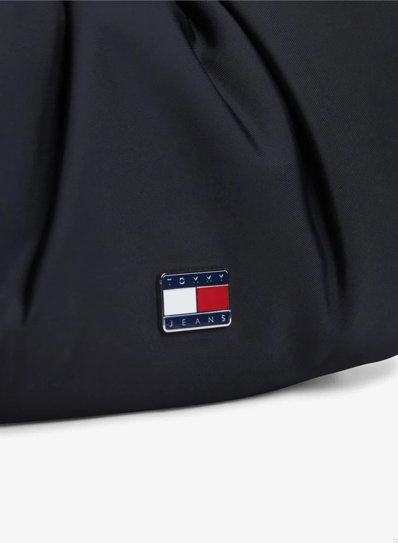 Tommy Jeans Black Multi Charm Drawstring Shoulder Bag for Women | Best Price UAE