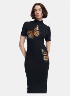 DESIGUAL Slim midi butterfly dress  - Image 2