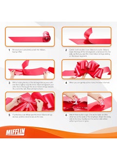 MIFFLIN MIFFLIN Thicker & Sturdier Big Car Bow (Red), Butterfly Shape Gift Bow, Giant Bow for Car, Birthday Bow, Huge Car Bow, Car Bows, Big Red Bow, Bow for Gifts, Christmas Bow for Cars  - Image 4