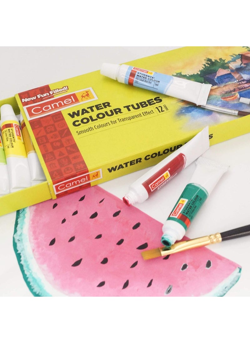 camel Camel Camlin Kokuyo Student Water Color Tube - 5Ml Each, 12 Shades & Camlin Strong Bond Glue (White) 200G with 15G Extra  - Image 4