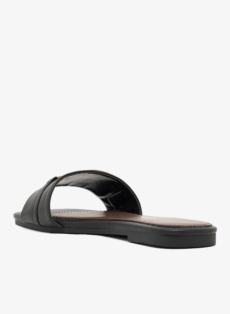 Ella Gold Accent Flat Sandals