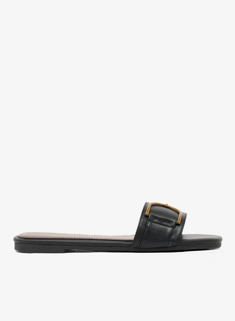 Ella Gold Accent Flat Sandals
