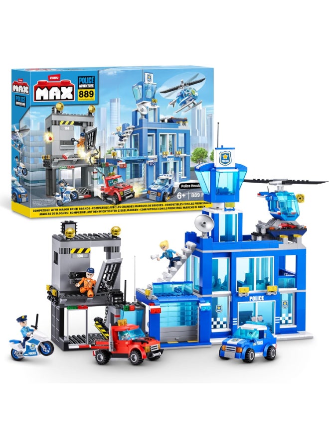 Zuru Max Max Adventure Police Headquarters Playset (889 pieces) - Image 1
