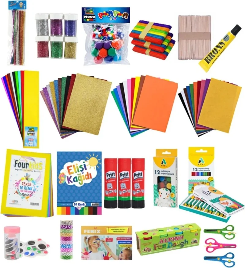 Tüftürük Preschool Home Activity Stationery Set Product Super Package Kindergarten Stationery Activity
