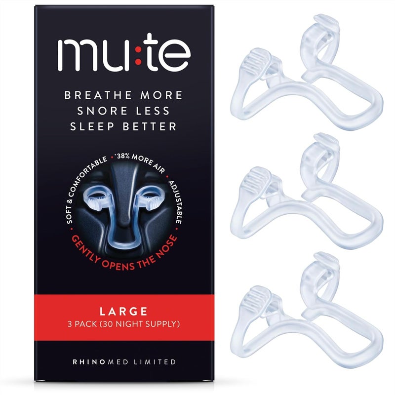 رينومد موسع الأنف Mute من لتقليل الشخير - حل مساعد مضاد للشخير يحسن تدفق الهواء، فتحة أنف مريحة - Image 1