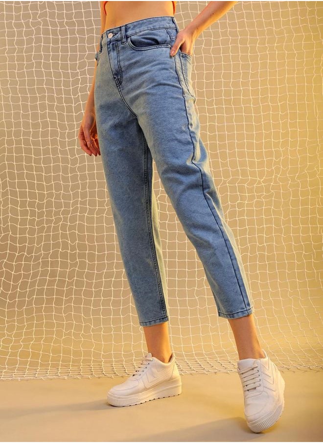 Freehand Women Mom Fit Solid Mid-Rise Jeans  - Image 3