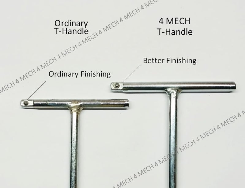 4 NEX T Shaped Handle (8 inch) Wrench Spanner set with 1/4 drive 8mm, 9mm, 10mm and 11mm hex socket set - Image 2