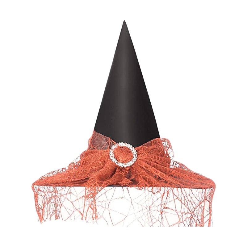 Halloween Witch Hat: Orange High-quality Durable Scary Witch Hat - Comfortable Soft Witch Hat for Halloween Parties, Yard Decor, Cosplay Events - Image 1