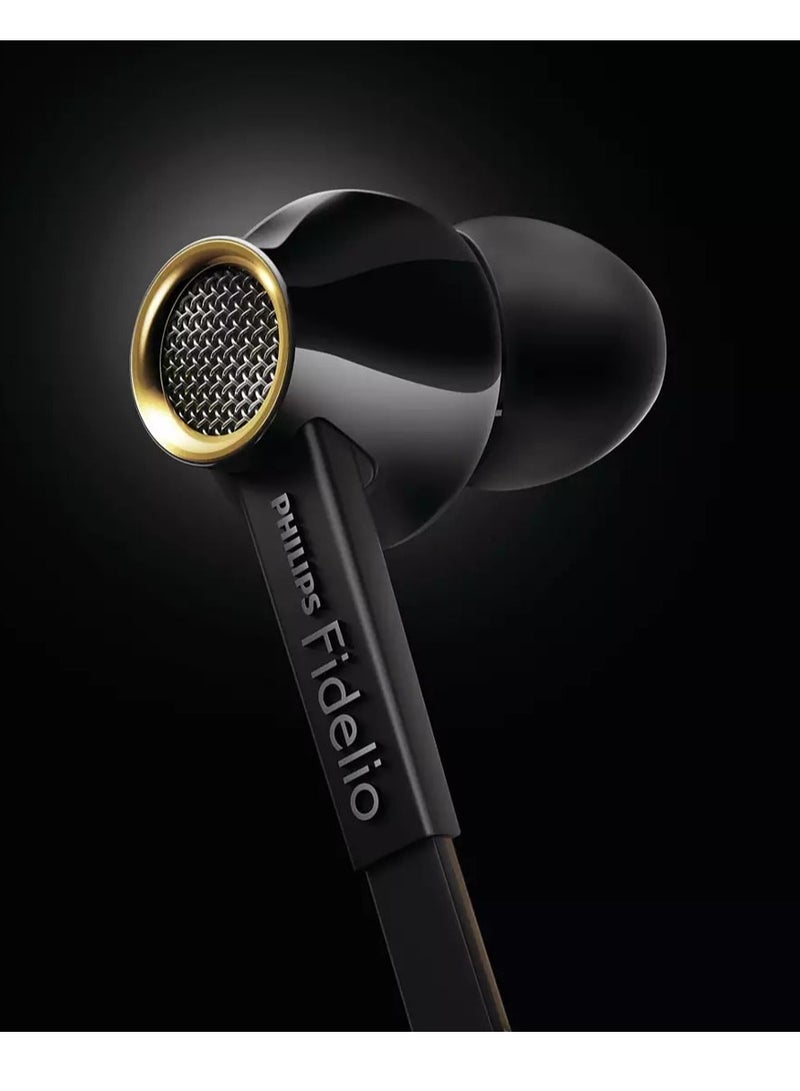 Philips Fidelio S2 Headsets High Resolution Fever Phone Call Wire Control In-Ear Earphone Black - Image 3