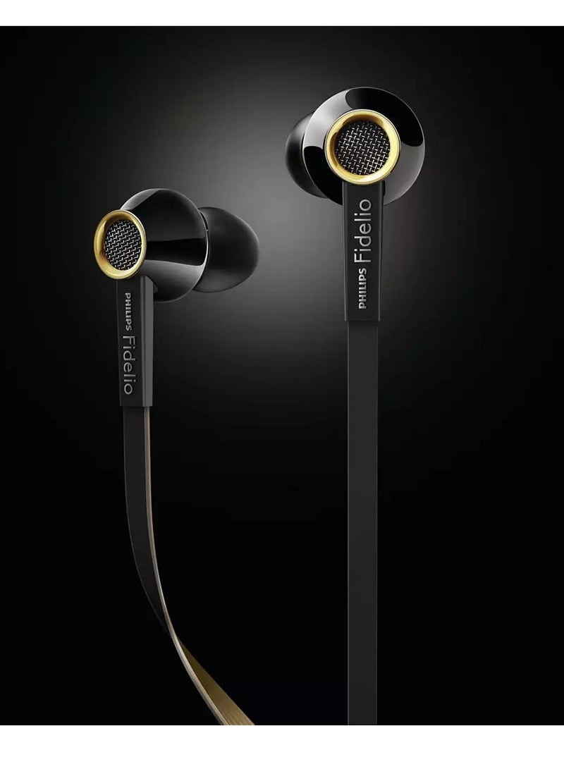 Philips Fidelio S2 Headsets High Resolution Fever Phone Call Wire Control In-Ear Earphone Black - Image 2