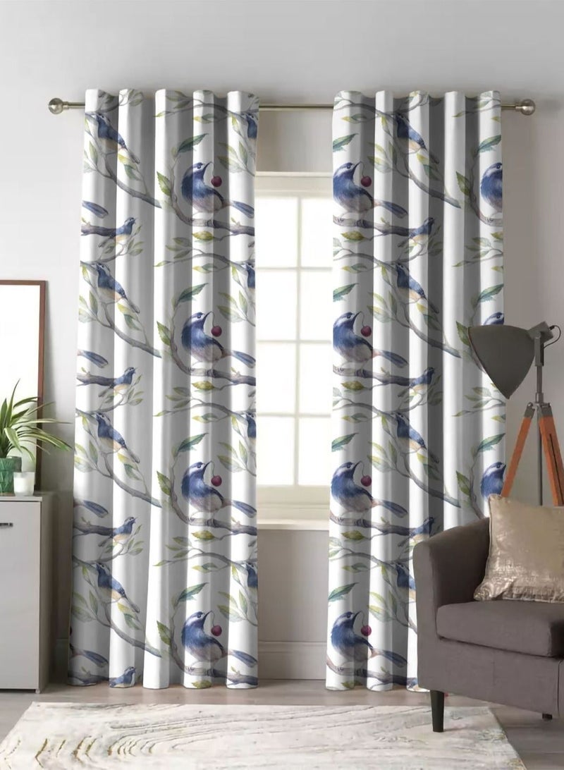 CURTAINS & RODS 1panel 150cmX260cm curtain printed on velvet mixed with linen. - Image 1