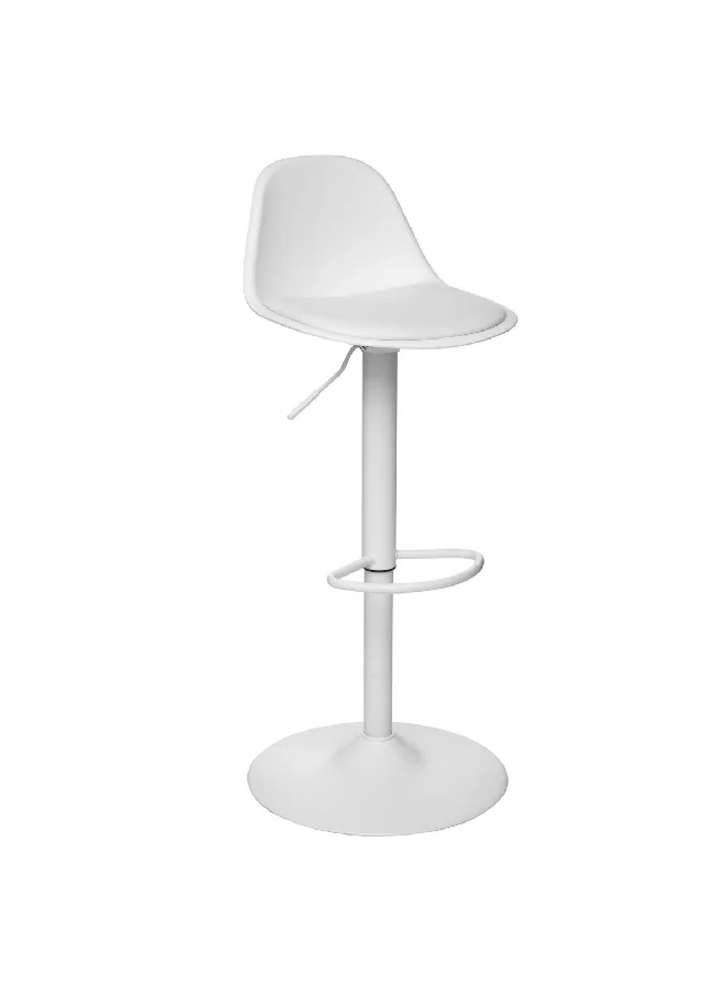 atmosphera Aiko Elegant Design Hight Adjustable Bar Chair White 45 x 45 x 103 cm 179171A