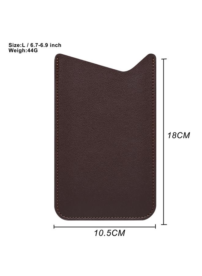 زبون جراب هاتف عالمي من جلد النابا بنمط حقيبة يد مفتوحة بسيطة مقاس 6.7-6.9 بوصة - Image 5