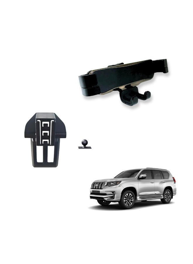  تي ار اكس اوتو حامل هاتف TRX AUTO لتويوتا لاند كروزر برادو 2018-2023 | تركيب تنفيس الهواء المخصص | لا يسد فتحة التهوية | قبضة آمنة ، دوران 360 درجة ، تصميم غير مغناطيسي | حامل موبايل سهل التركيب - Image 1