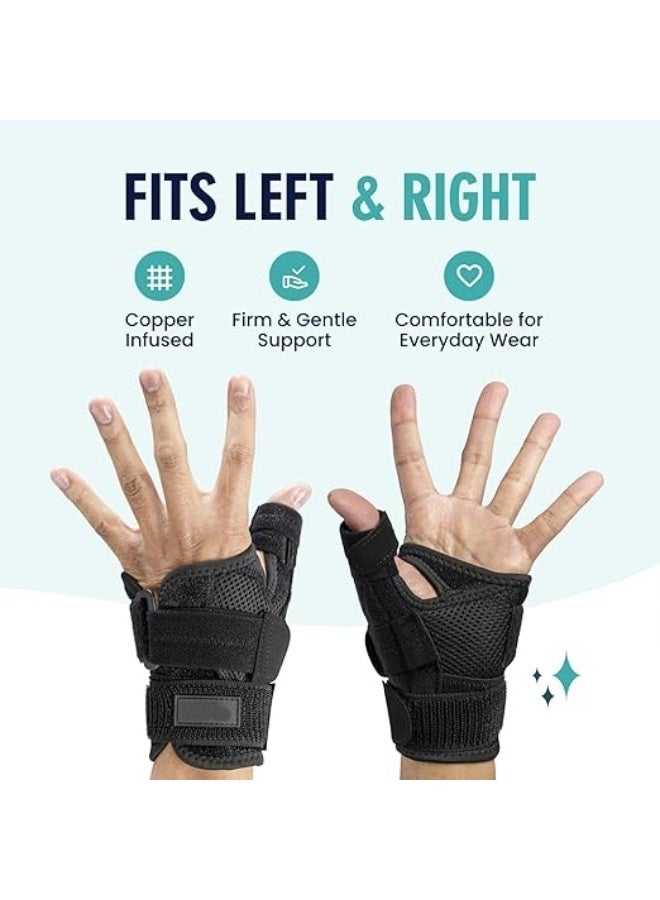 2-Pack Wrist Brace - Reversible Support for Wrist  Thumb Pain, Fits Both Hands, Men  Women - for Office, Home  Sports - Image 4