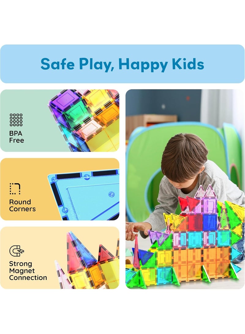 PicassoTiles بلاط بيكاسو المغناطيسي مع حقيبة سفر 101 قطعة | ألعاب STEM | مجموعة ألعاب تعليمية | كتل تكديس | تعزز مهارات حل المشكلات والمهارات الحركية الدقيقة | تحسن التنسيق والإبداع | هدية للأطفال والرضع | مجموعة بناء لتطوير عقل الطفل - Image 5