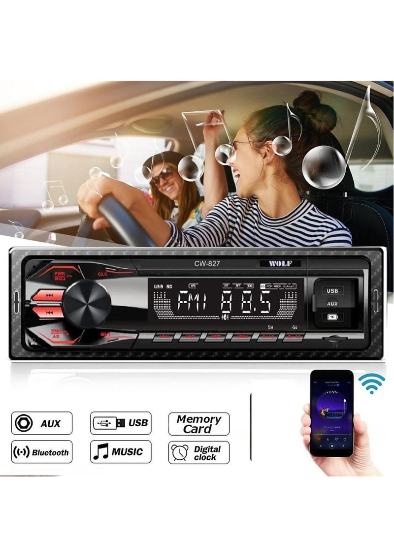 Wolf Bluetooth Car Cassette ( 2x USB, AUX, FM ) – CW 827  - Image 2