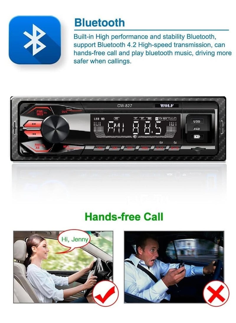 Wolf Bluetooth Car Cassette ( 2x USB, AUX, FM ) – CW 827  - Image 5