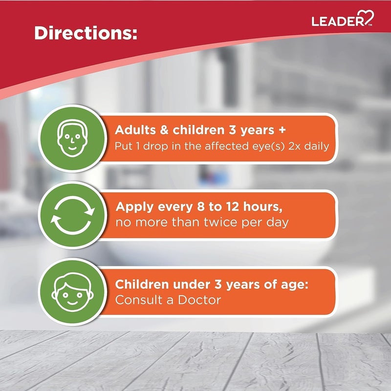 LEADER Sterile Eye Drops for Eye Allergy  Itch Relief Ketotifen Antihistamine Solution 0035 Works in Minutes up to 12 Hours Prescription Strength 034 oz - Image 5