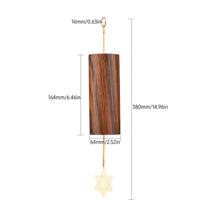 نغامات الشباكرة (Chakra Chimes) نغامات ريح من البامبو الطبيعي نغامات ريح لحارم التأمل نغامات ريح للديكور الخارجي والحديقة والمنطقة الخارجية للمنزل للتأمل والاسترخاء بالطريقة الصينية (Zen) - Image 3